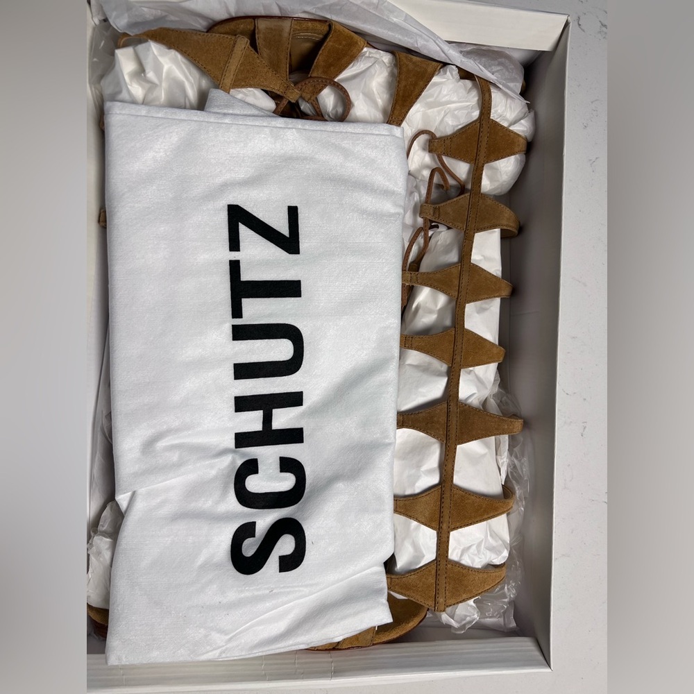 Schutz Brown Shyla gladiator sandals size 7
